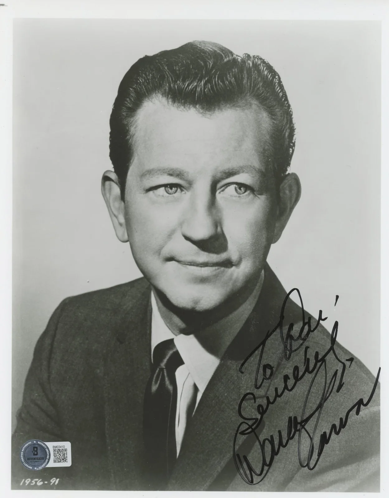 Donald O'Connor — Donald O'Connor Singin' in the Rain "Sincerely" Signed 8x10 Photo BAS #BM03410, image 3