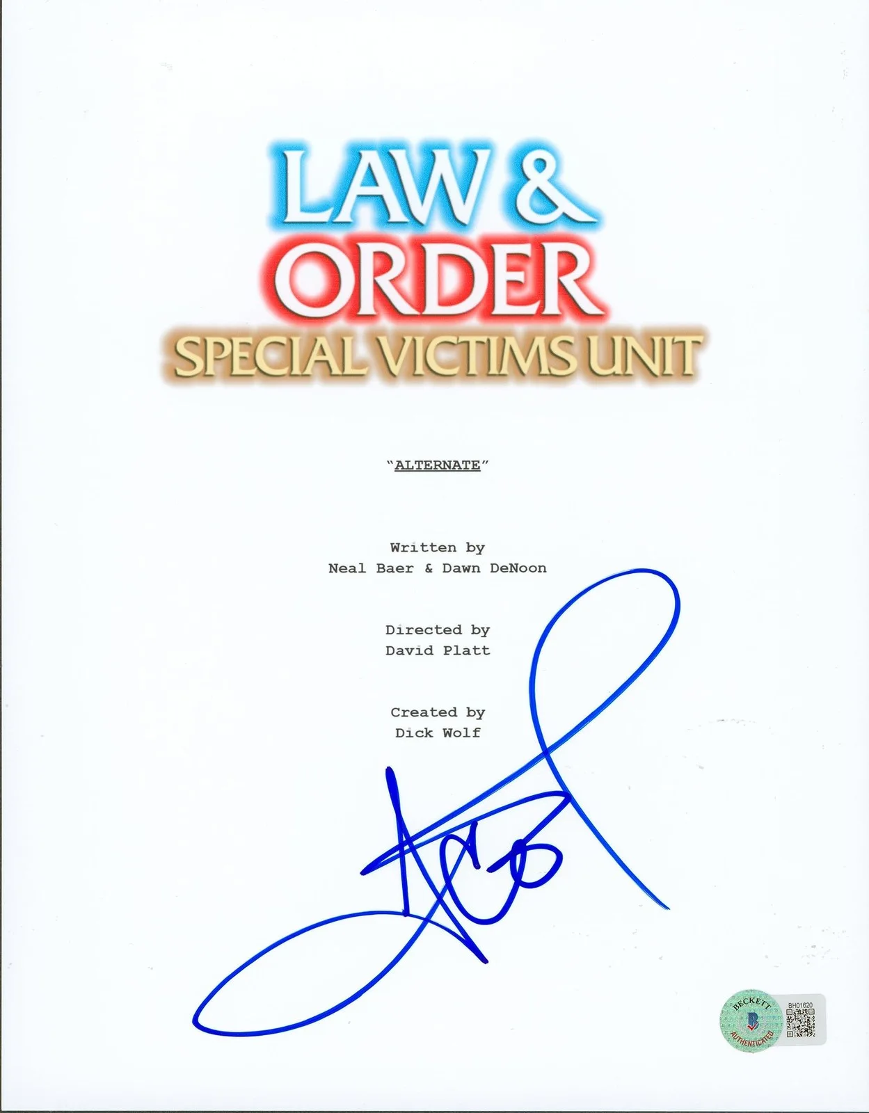 Ice-T — Ice-T Law & Order SVU Authentic Signed 8.5x11 Script Cover Photo BAS #BH01620, изображение 3