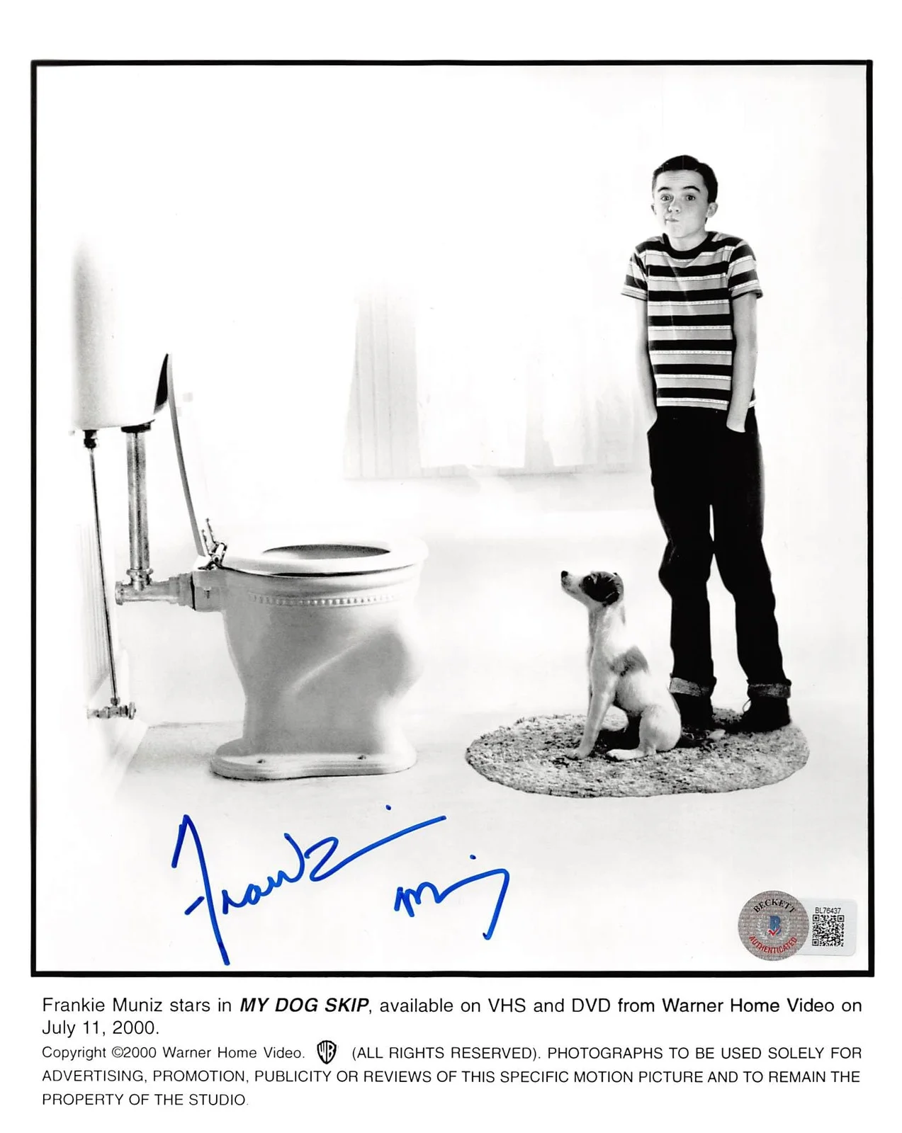 Frankie Muniz — Frankie Muniz My Dog Skip Authentic Signed 8x10 Photo Autographed BAS #BL76437, изображение 3