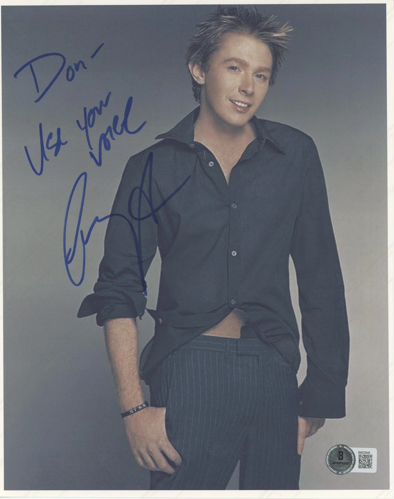 Clay Aiken — Clay Aiken American Idol Use Your Voice Authentic Signed 8x10 Photo BAS #BM03846, изображение 3