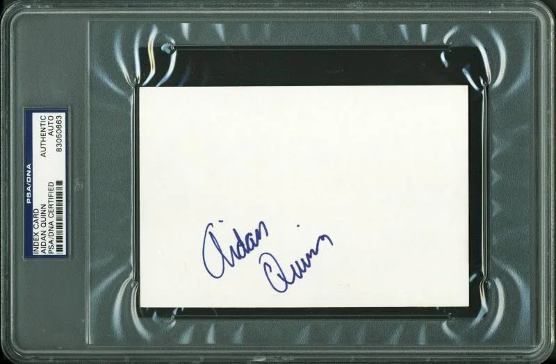Aidan Quinn — Aidan Quinn Authentic Signed 4X6 Index Card Autographed PSA/DNA Slabbed