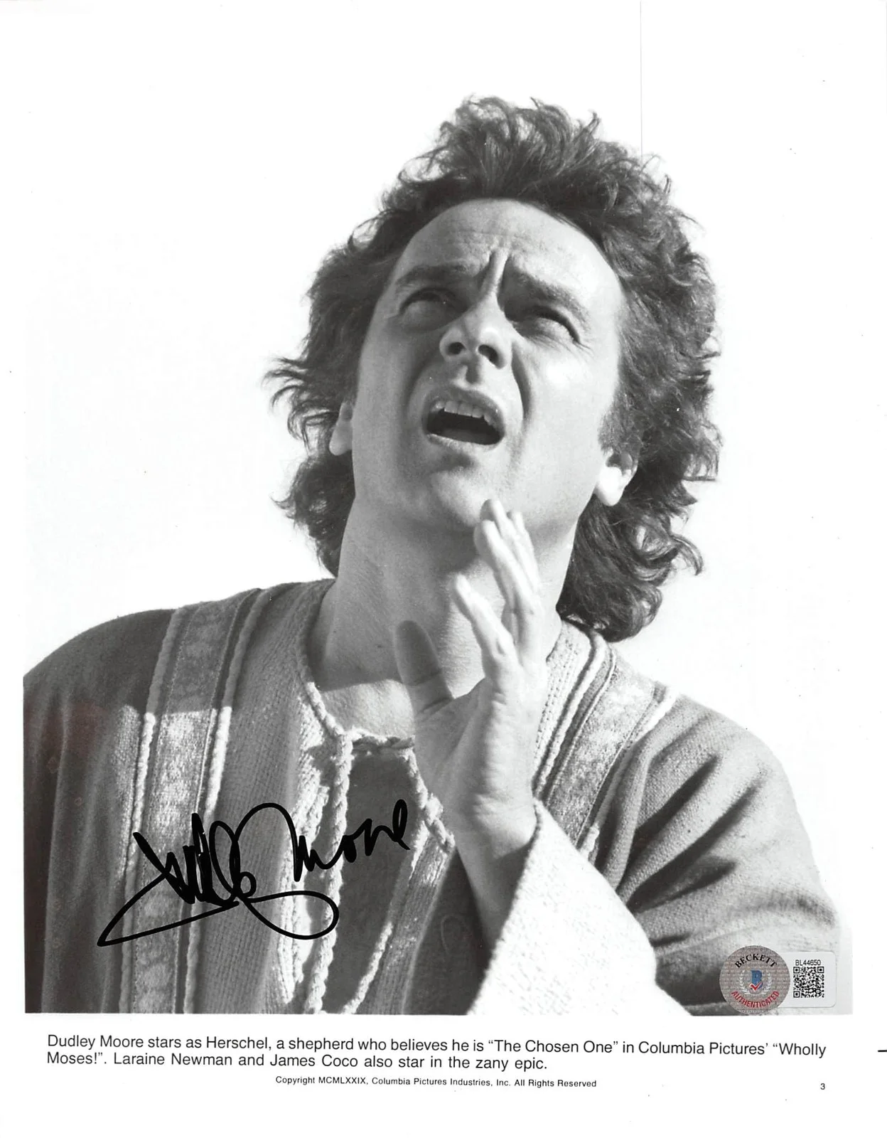 Dudley Moore — Dudley Moore Wholly Moses! Authentic Signed 8x10 Photo Autographed BAS #BL44650, image 3