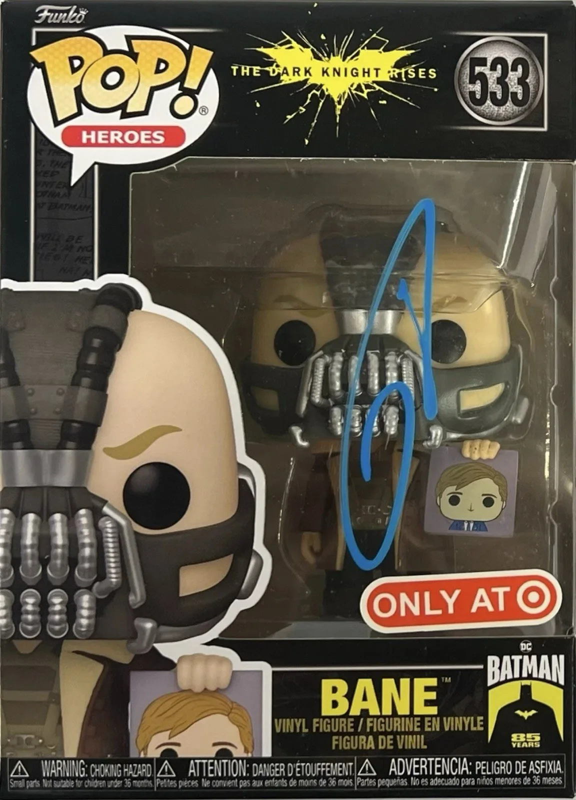Tom Hardy — Tom Hardy autographed signed Funko Pop #533 Bane BAS Batman DC Dark Night Rises