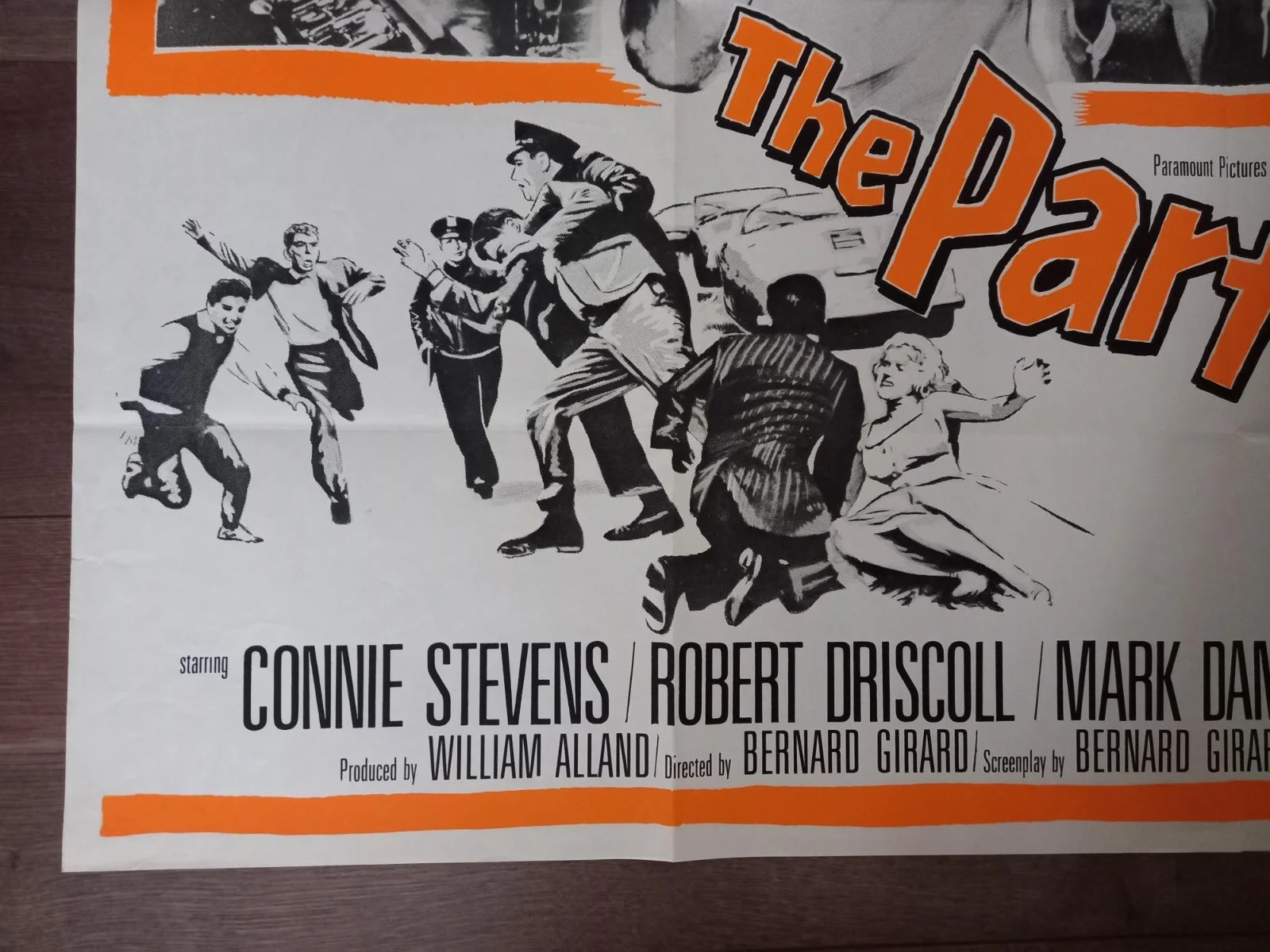 THE PARTY CRASHERS 1958 BRITISH QUAD POSTER MARK DAMON CONNIE STEVENS, изображение 2