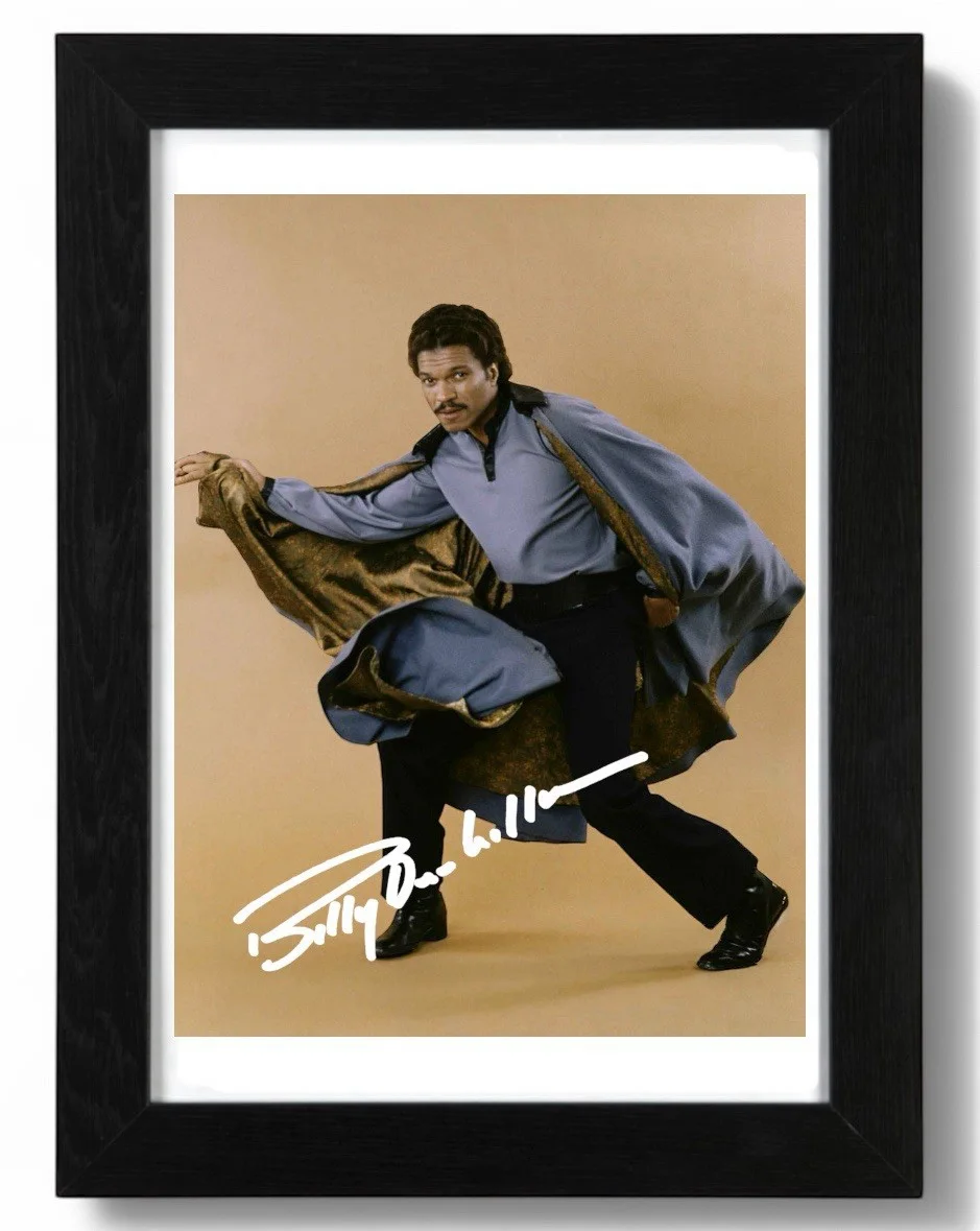 Billy Dee Williams Signed Autograph PHOTO Pre Print 6x4/A4/ Framed Star Wars, image 2
