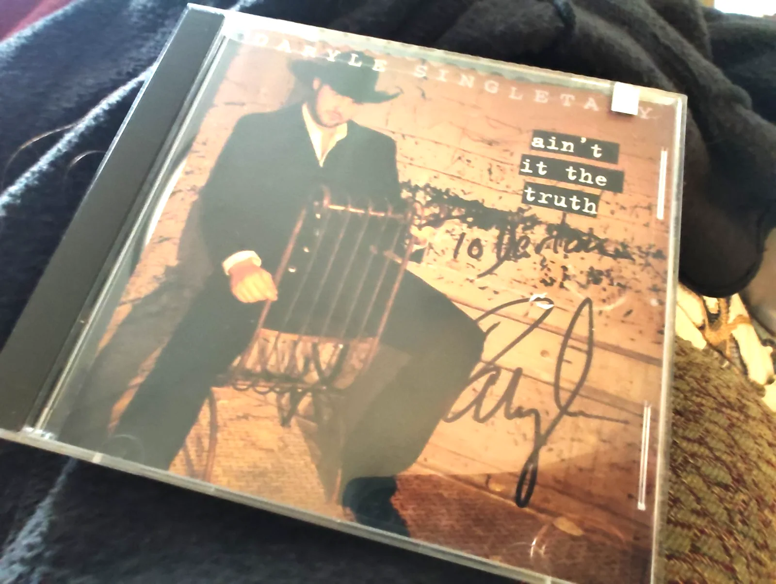 Daryle Singletary Autographed Signed “Ain’t It The Truth” CD Cover Art RARE, изображение 3