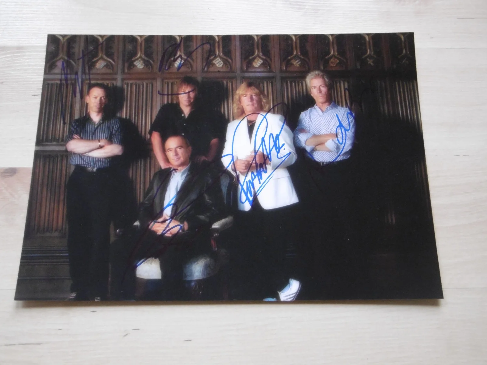 Status Quo Band signed 8x12 inch photo autographs ACOA, изображение 2