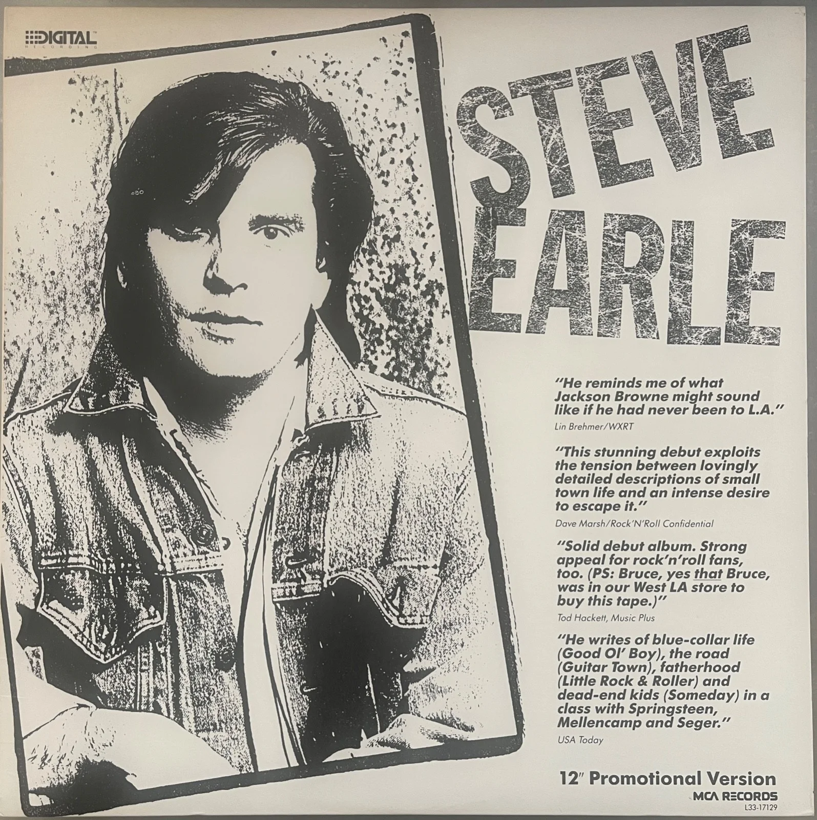 Steve Earle : Someday 12" signed twice vinyl autographed ( Lp ), изображение 2