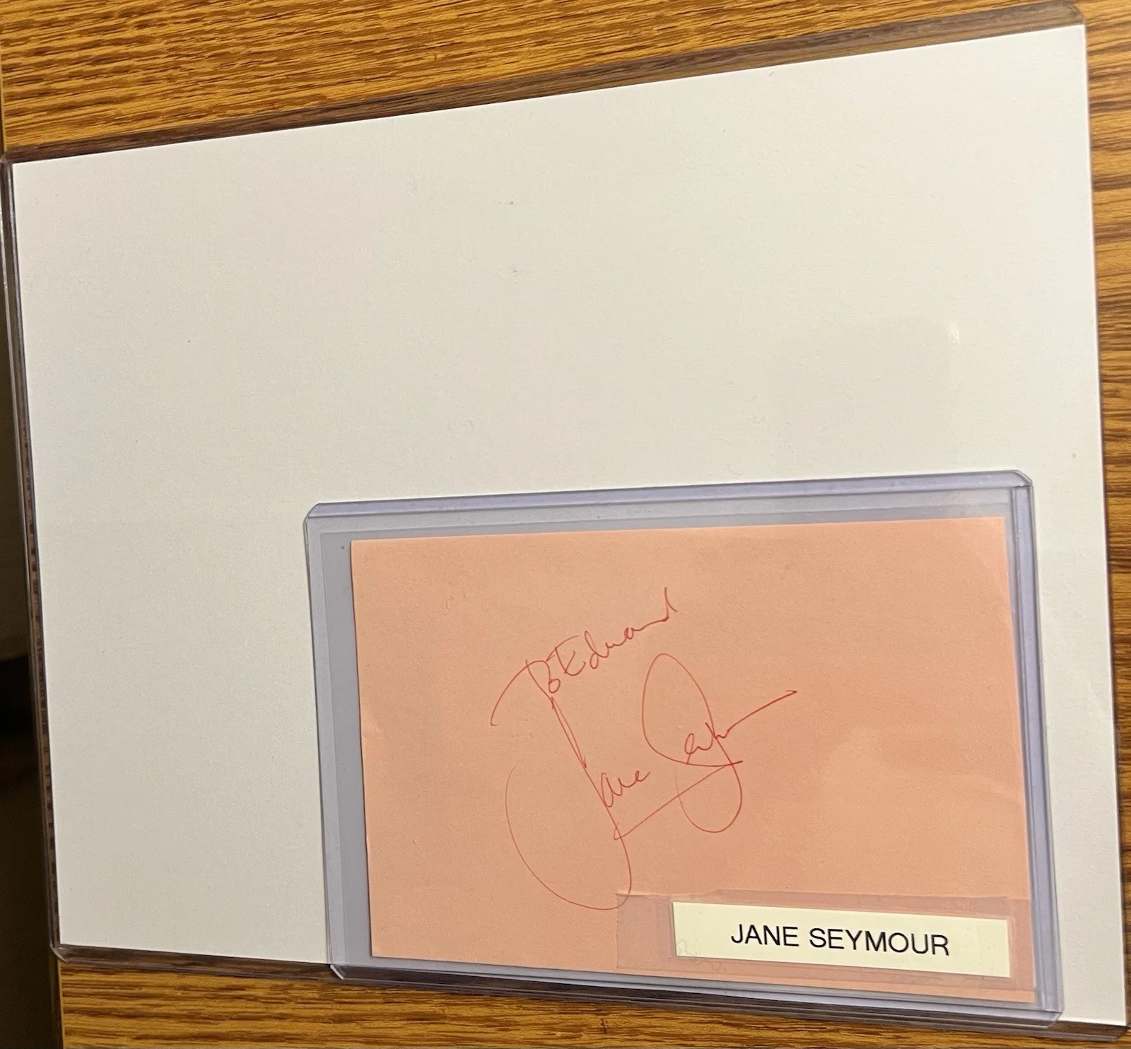 JANE SEYMOUR JSA CERTIFIED SIGNED CUT, COA & SOMEWHERE IN TIME 8x10 PHOTO, image 3