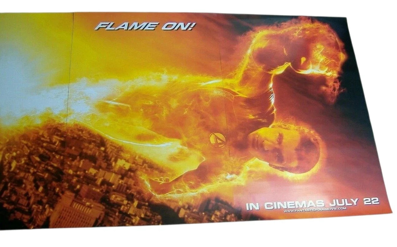 Fantastic Four (2005) Original D/S Movie Poster Set, Johnny Storm, Human Torch, изображение 3