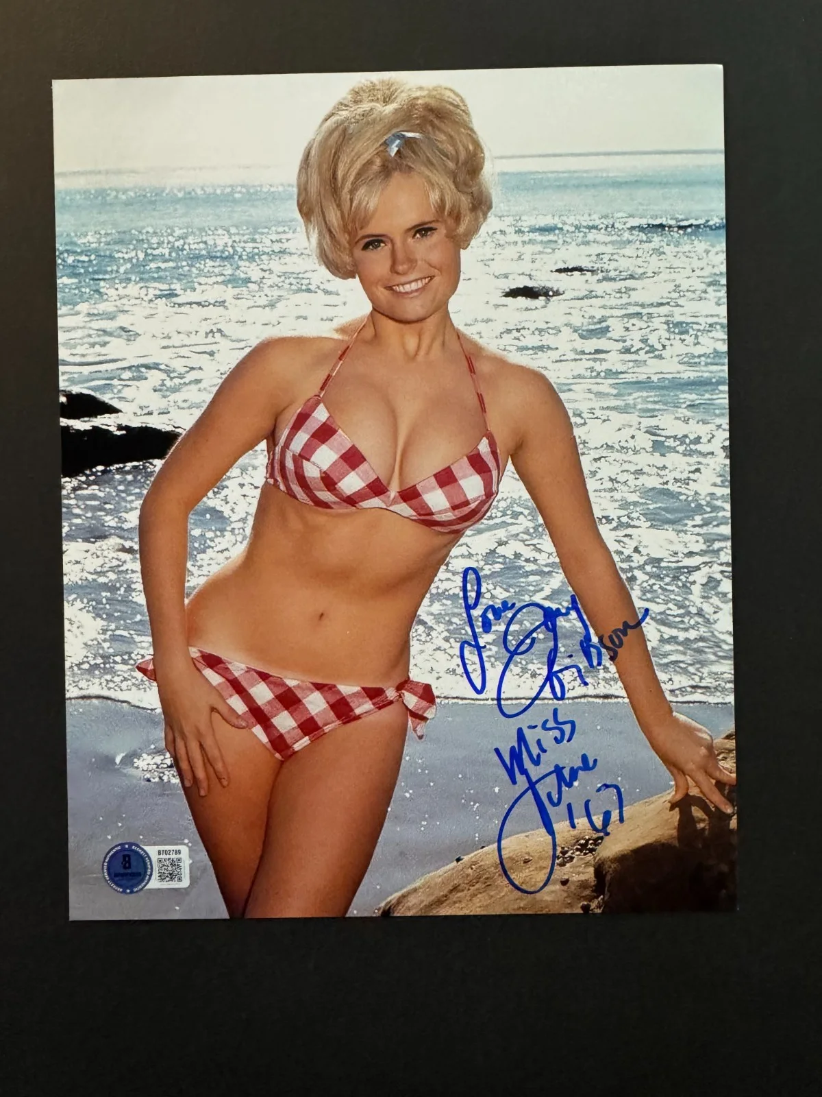 Joey Gibson — Joey Gibson Hot autographed signed sexy Playboy June 1967 8x10 photo Beckett BAS