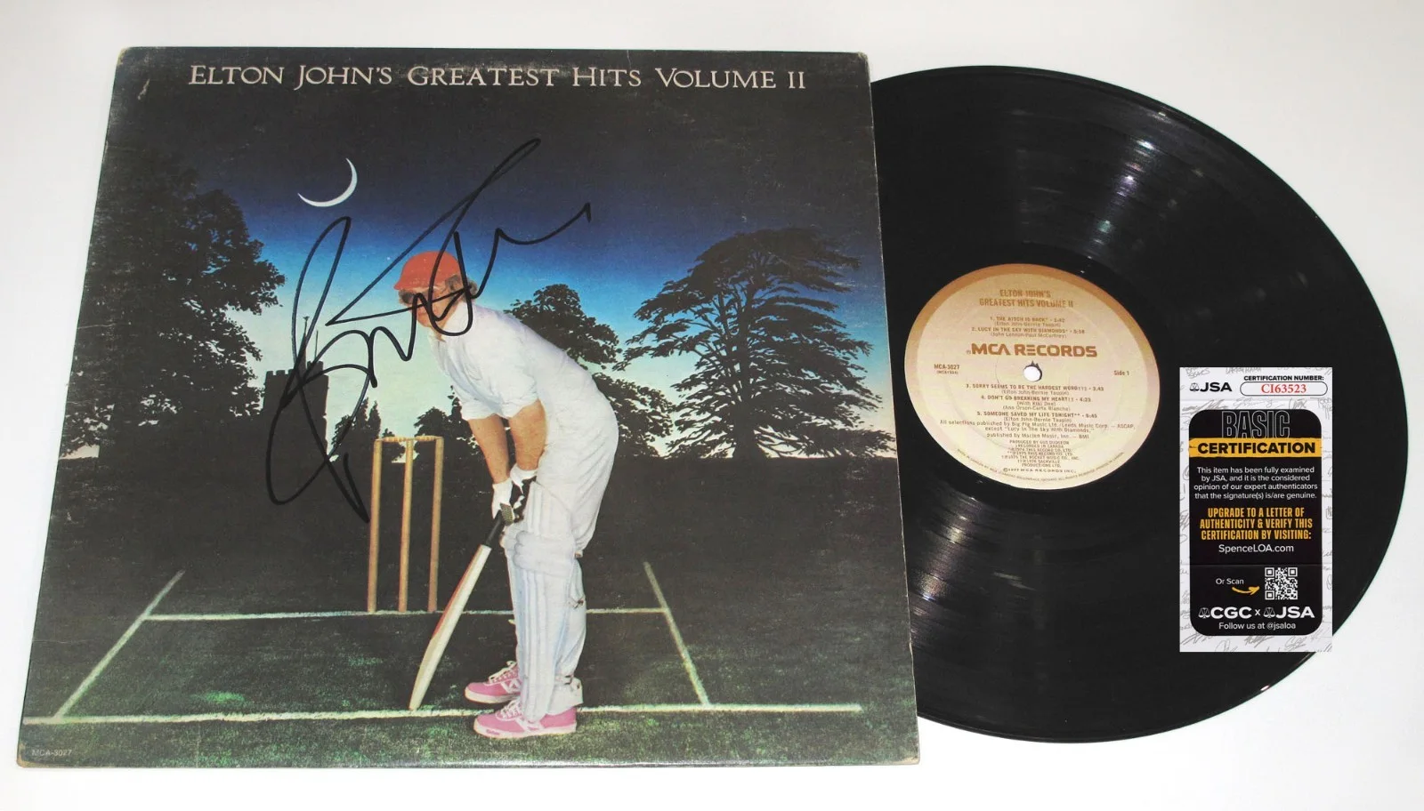 Bernie Taupin — Bernie Taupin signed "ELTON JOHN GREATEST HITS 2" Vinyl Album EXACT PROOF d JSA, image 5