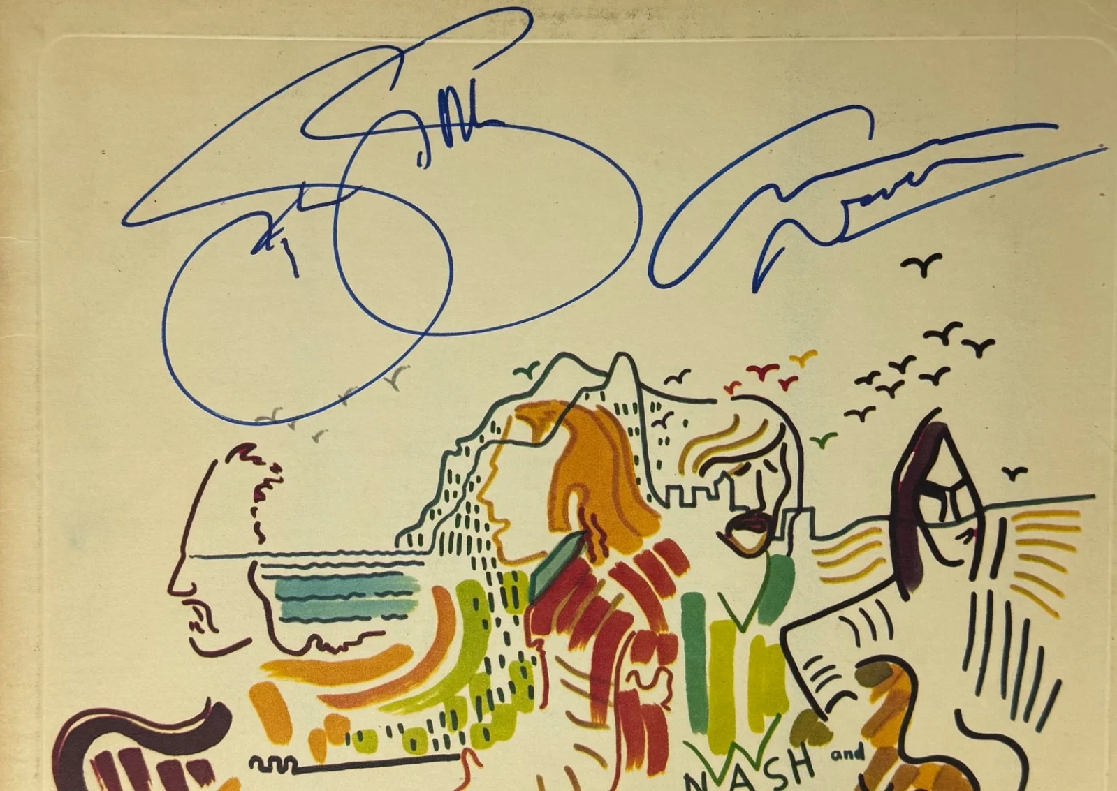 Stephen Stills & Graham Nash Signed Autograph CSNY So Far Vinyl Album LP JSA COA, изображение 2