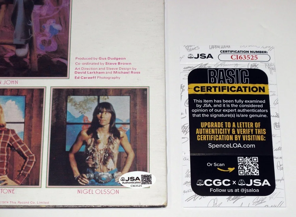 Bernie Taupin — Bernie Taupin signed ELTON JOHN "CARIBOU" Vinyl Album EXACT PROOF c JSA COA, image 3