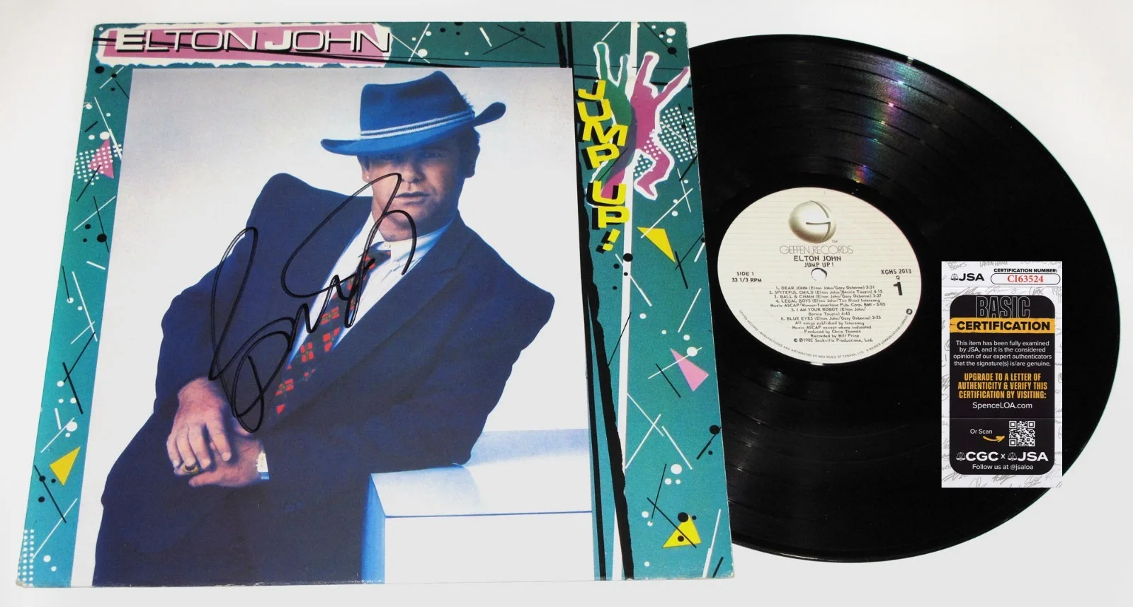 Bernie Taupin — Bernie Taupin signed ELTON JOHN "JUMP UP" Vinyl Album EXACT PROOF e JSA COA, image 5
