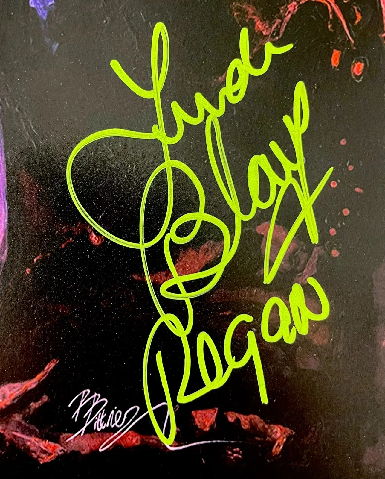 Linda Blair — Linda Blair Signed The Exorcist 11x17 Movie Poster Authentic Autograph JSA COA, image 2