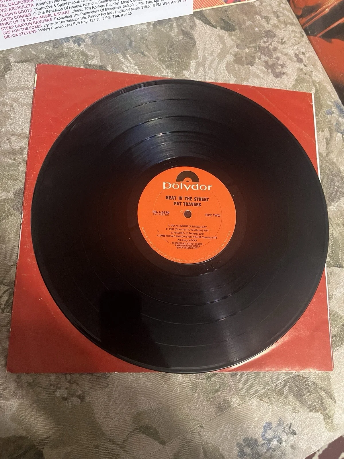 Pat Travers SIGNED Record *Heat In The Street*, изображение 4
