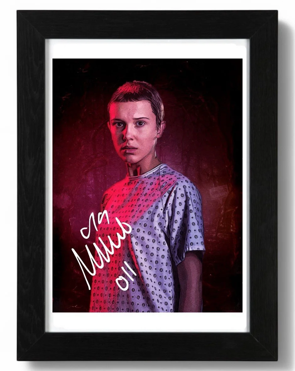 Millie Bobby Brown Signed Autograph PHOTO Pre Print 6x4/A4/ Framed, image 2