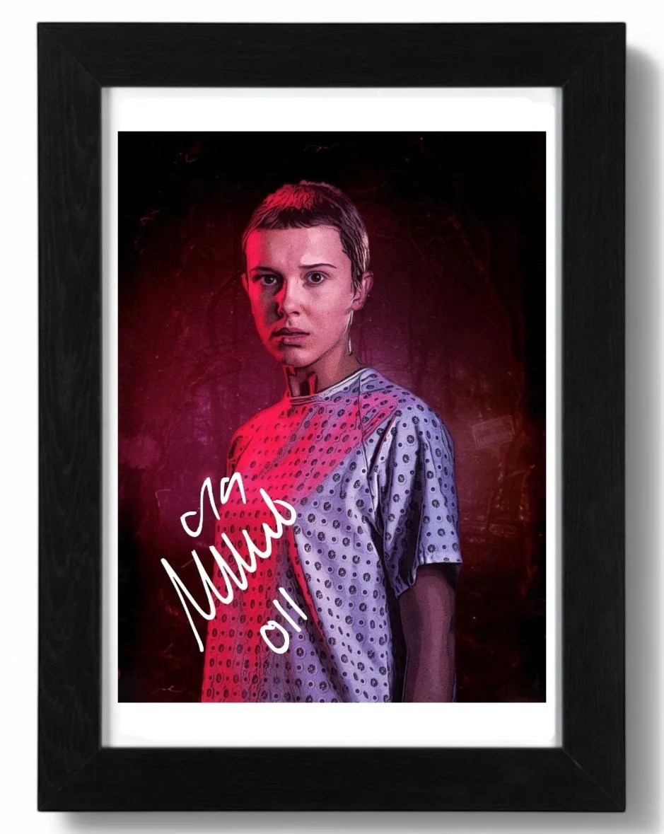 Millie Bobby Brown Signed Autograph PHOTO Pre Print 6x4/A4/ Framed, image 3