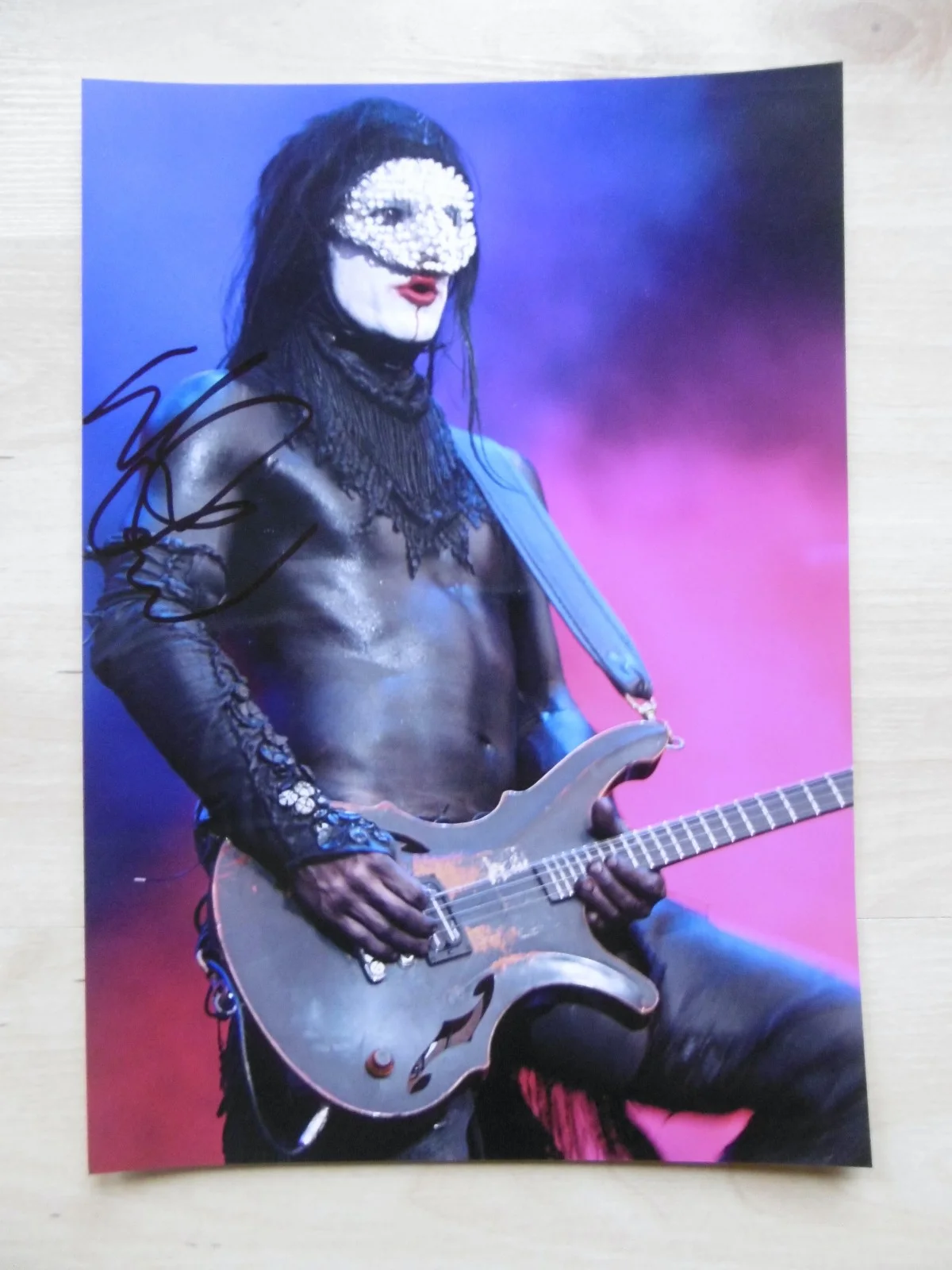 Wes Borland "Limp Bizkit" signed 8x12 inch photo autograph ACOA, изображение 2