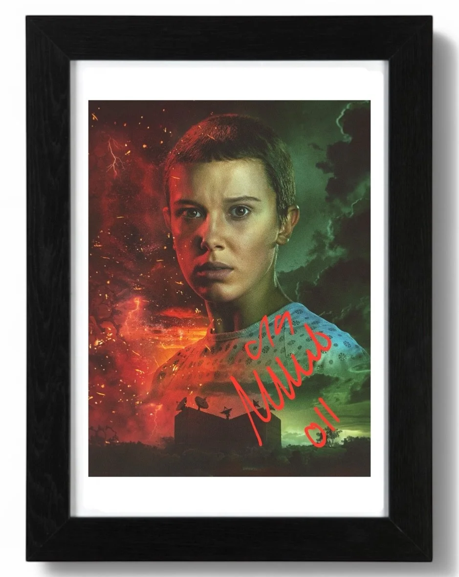 Millie Bobby Brown Signed Autograph PHOTO Pre Print 6x4/A4/ Framed, image 3