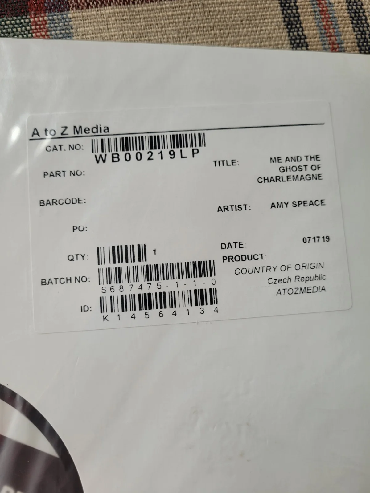 Amy Speace Me And The Ghost Of Charlemagne Signed Test Pressing Vinyl Lp Sealed, изображение 3