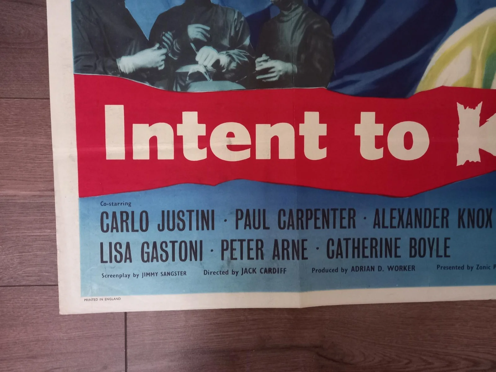INTENT TO KILL 1958 BRITISH QUAD POSTER RICHARD TODD BETSY DRAKE HERBERT LOM, image 2