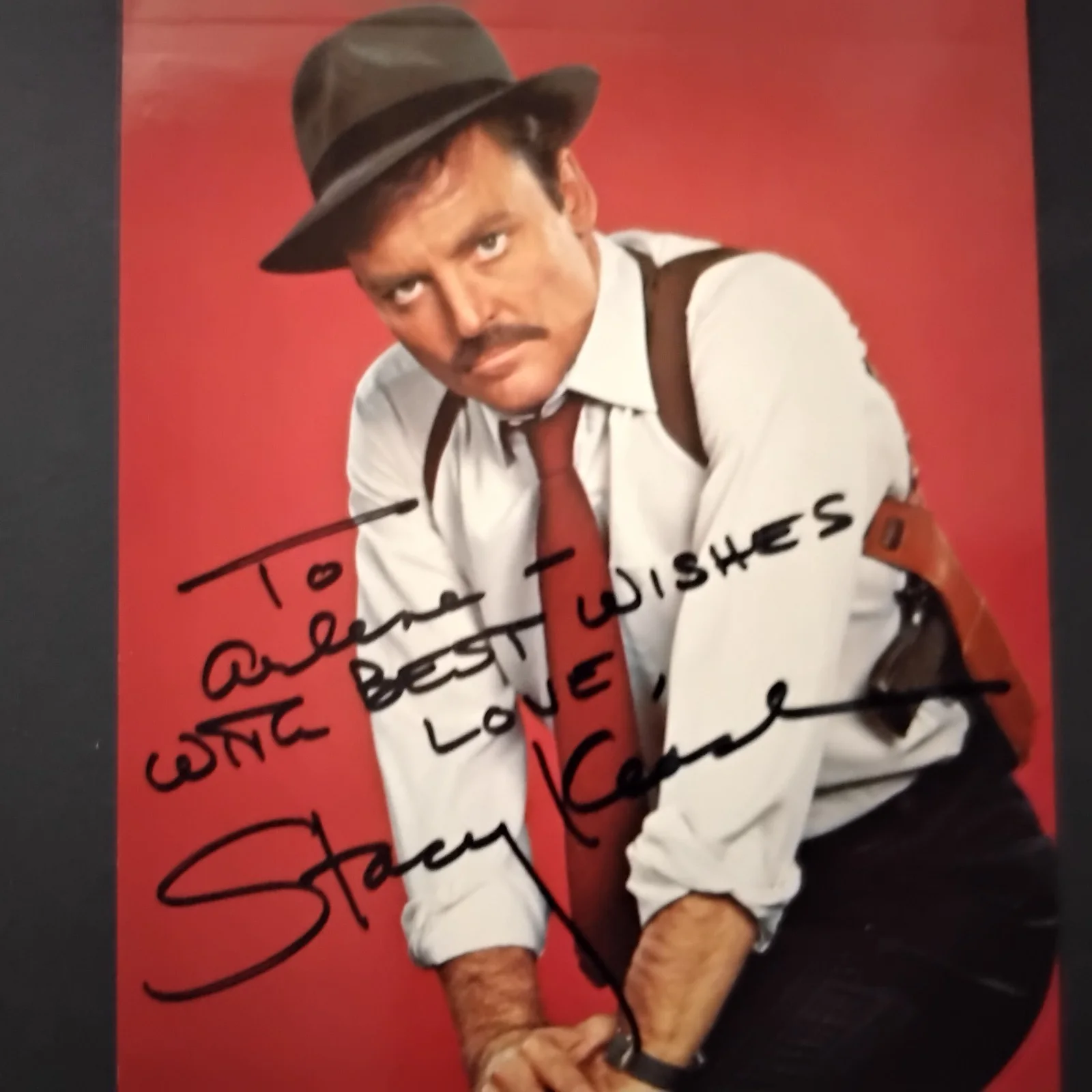 Stacy Keach SIGNED 5x7 Photo Movie TV Actor Mike Hammer Fat City Titus Tough Guy, изображение 2