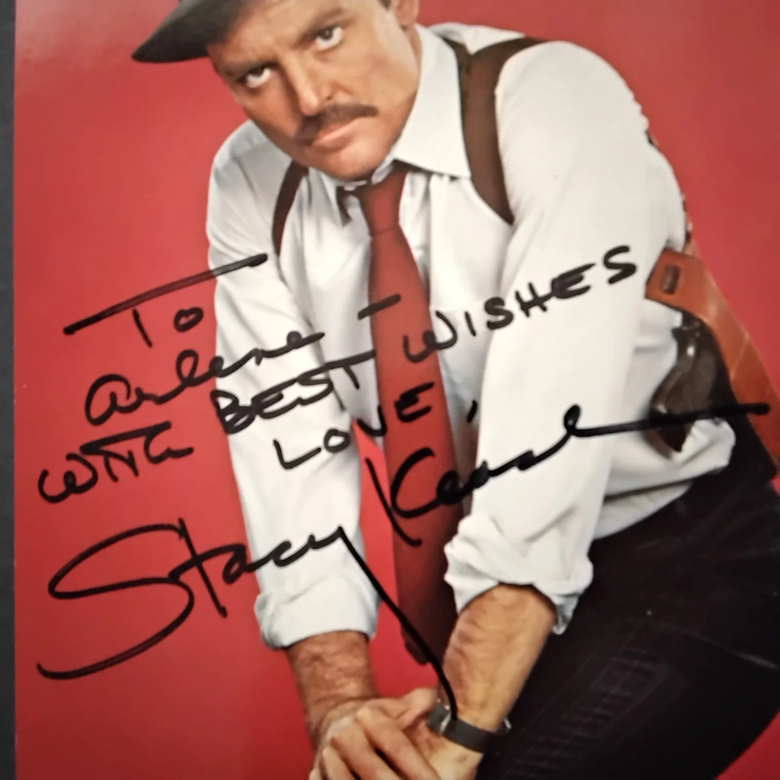 Stacy Keach SIGNED 5x7 Photo Movie TV Actor Mike Hammer Fat City Titus Tough Guy, изображение 3