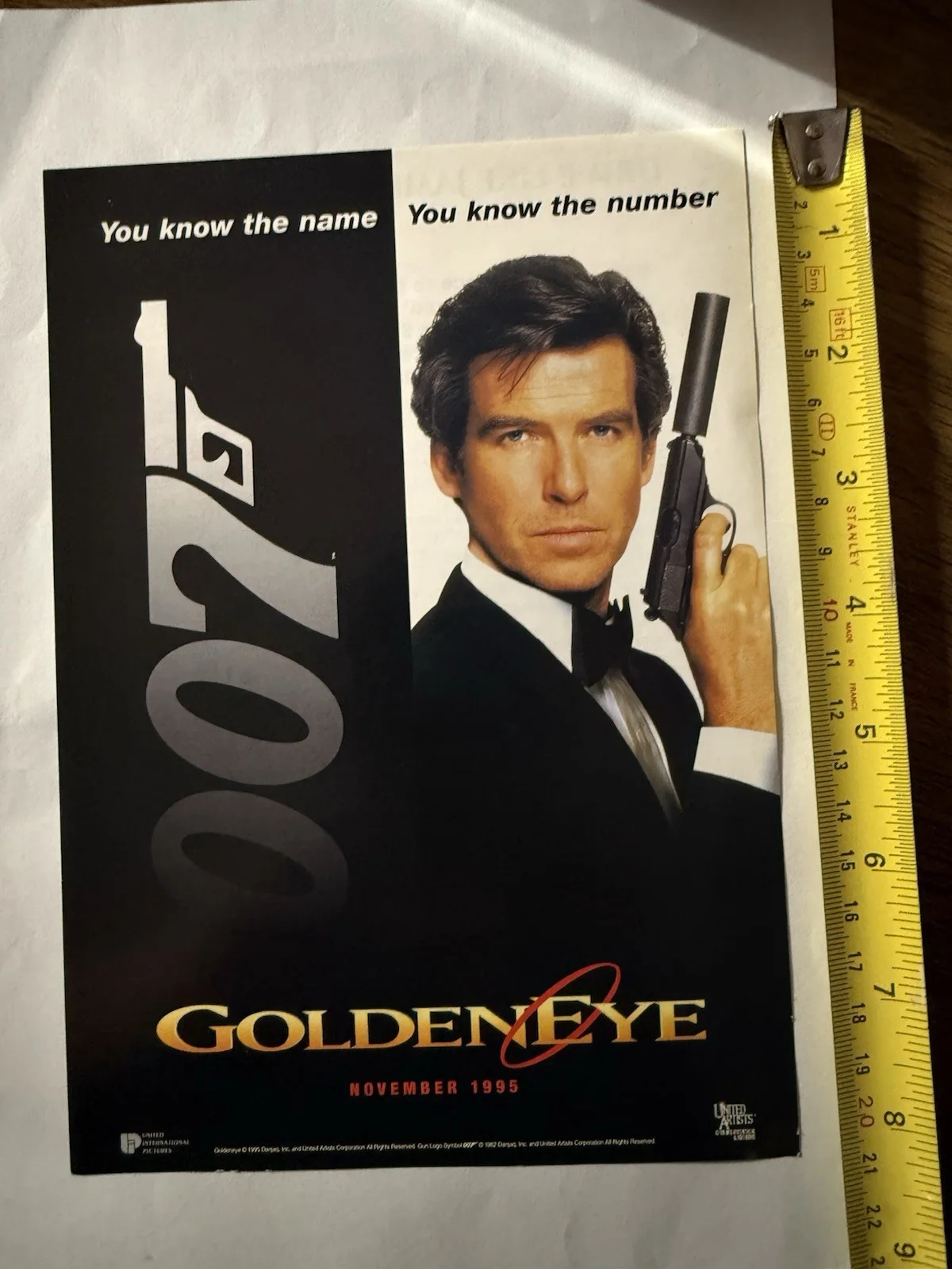 James Bond Goldeneye Film Flyer Advert For Brands Hatch BTTC Competition 1995., image 3