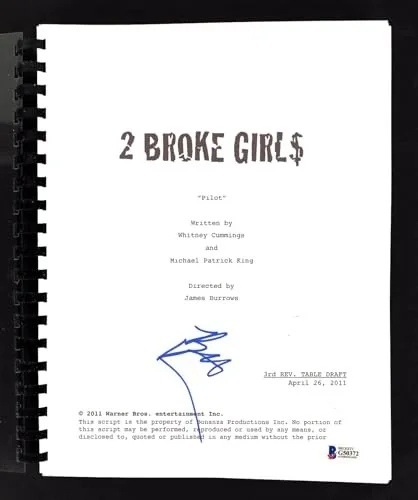 Beth Behrs — Beth Behrs Authentic Signed 2 Broke Girls Pilot Episode Tv Script BAS #G50372, image 2