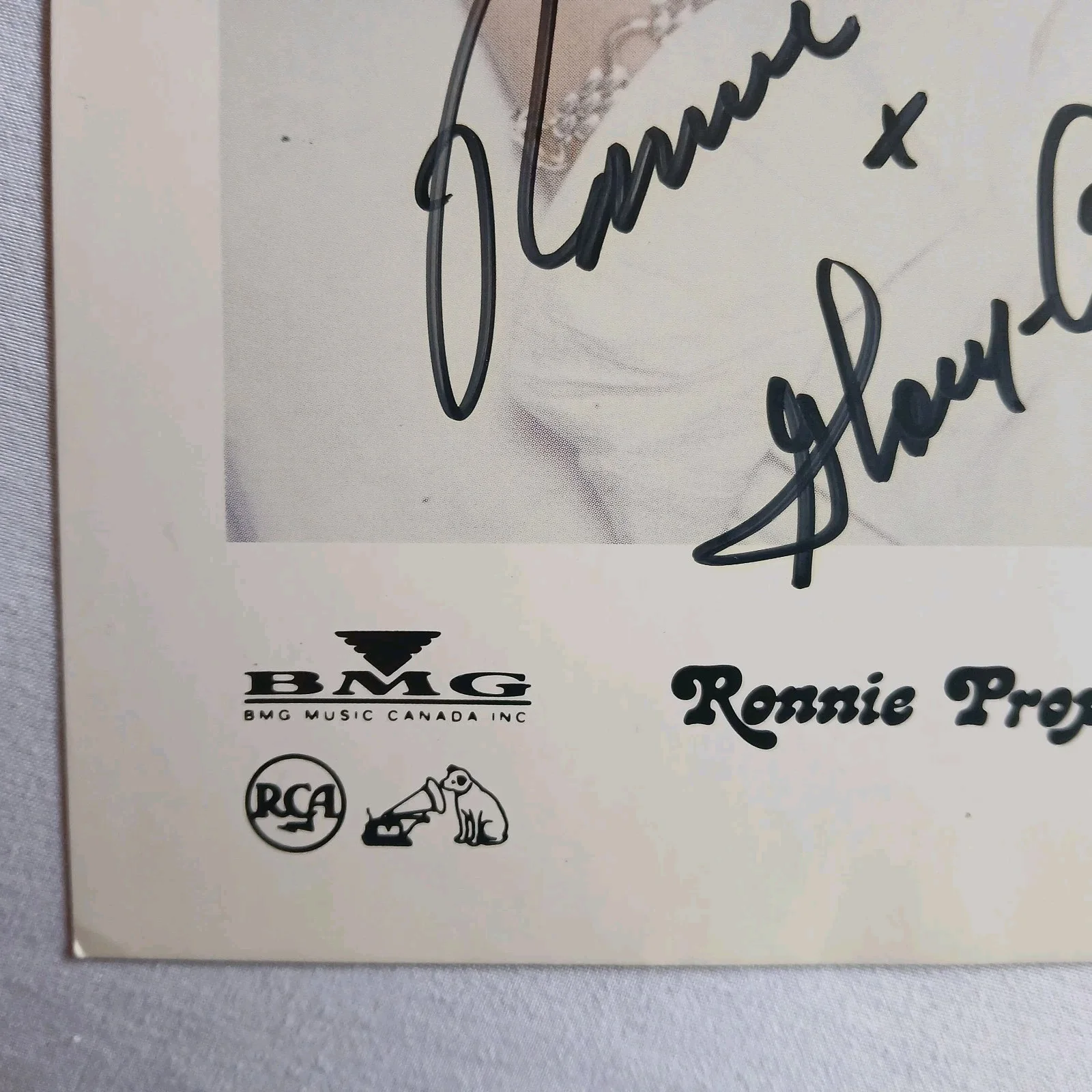Ronnie Prophet & Glory-Anne Signed 8x10 Picture BMG Singers, image 2