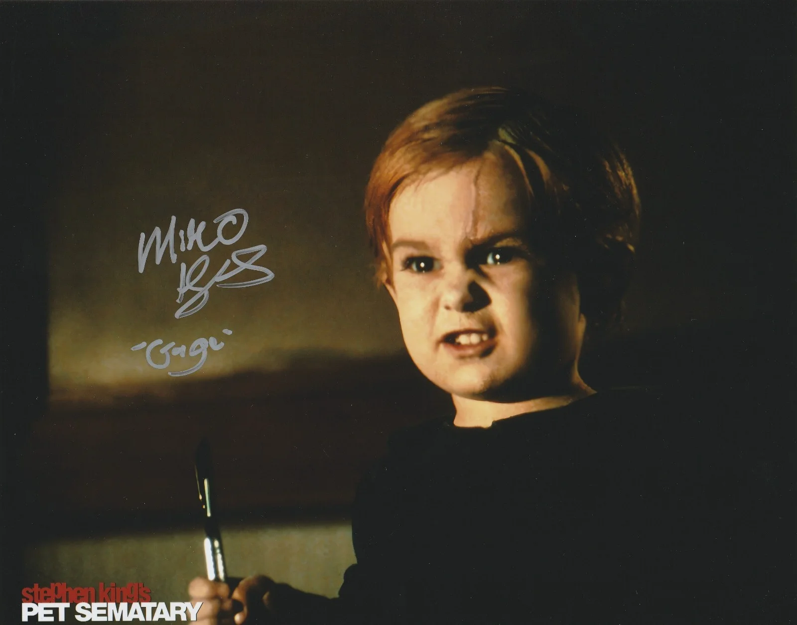 MIKO HUGHES — MIKO HUGHES SIGNED 10X8 COLOR PHOTO PET SEMATARY GAGE AUTOGRAPH HORROR