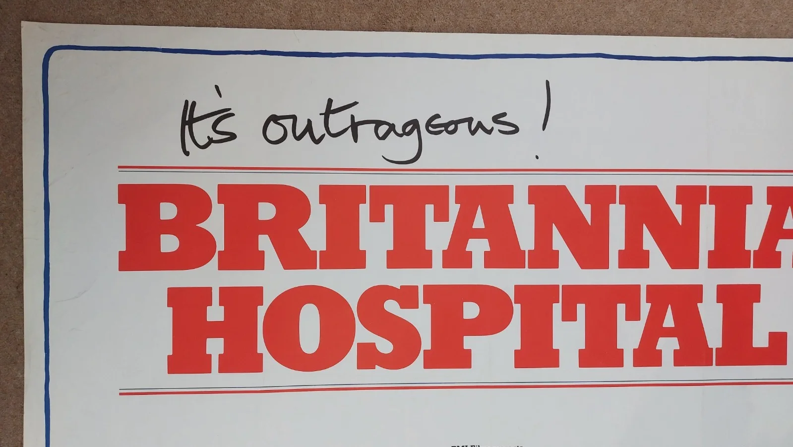 Britannia Hospital Original UK Quad Poster, image 2