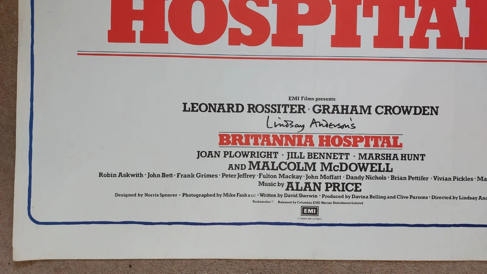 Britannia Hospital Original UK Quad Poster, image 3