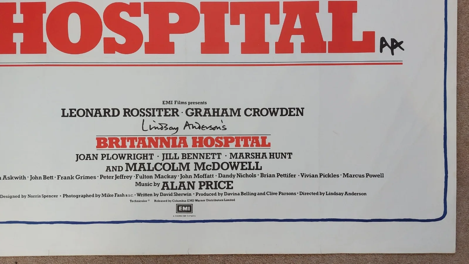 Britannia Hospital Original UK Quad Poster, image 4