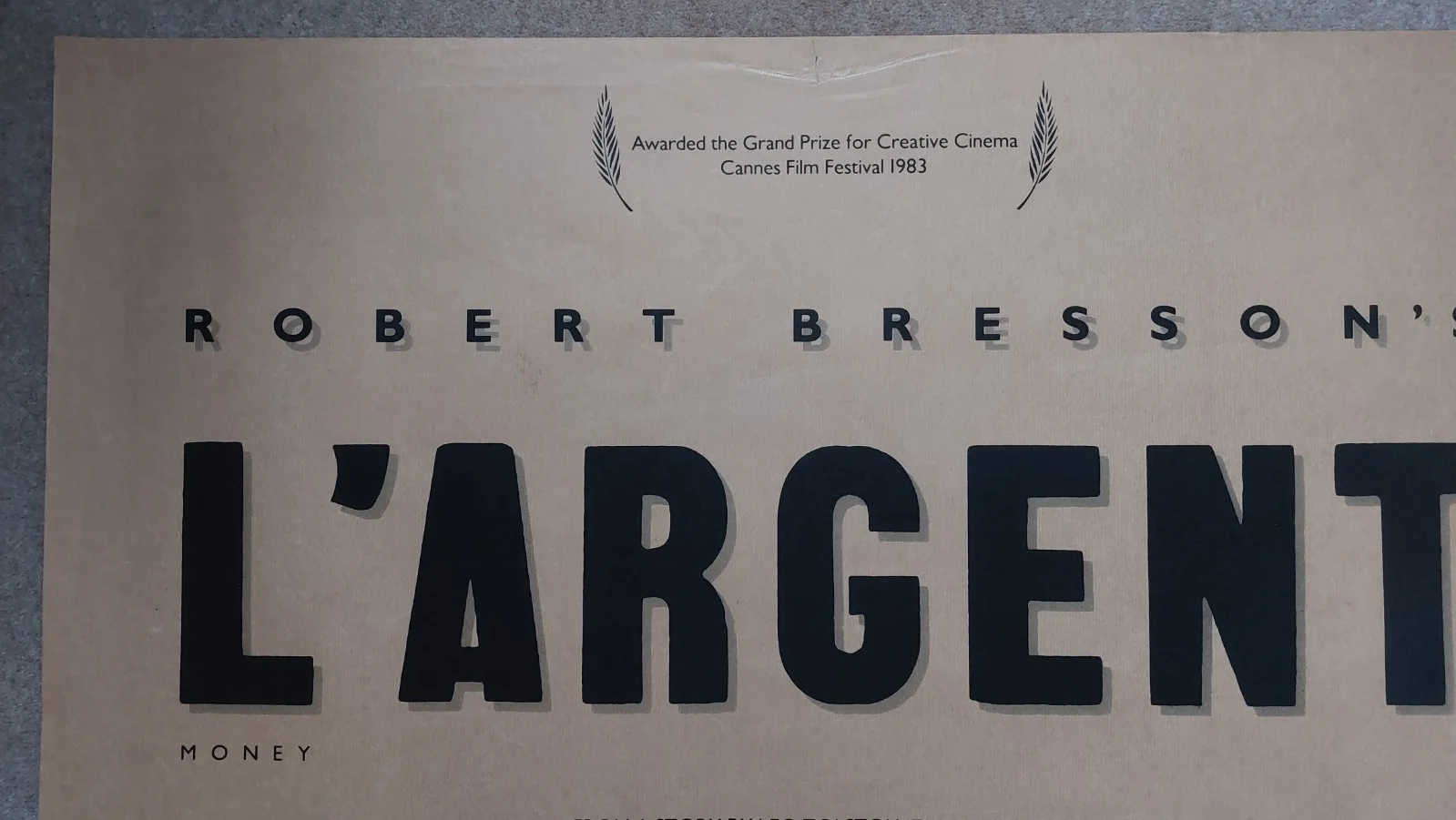 L'ARGENT Original UK Quad Poster, image 2