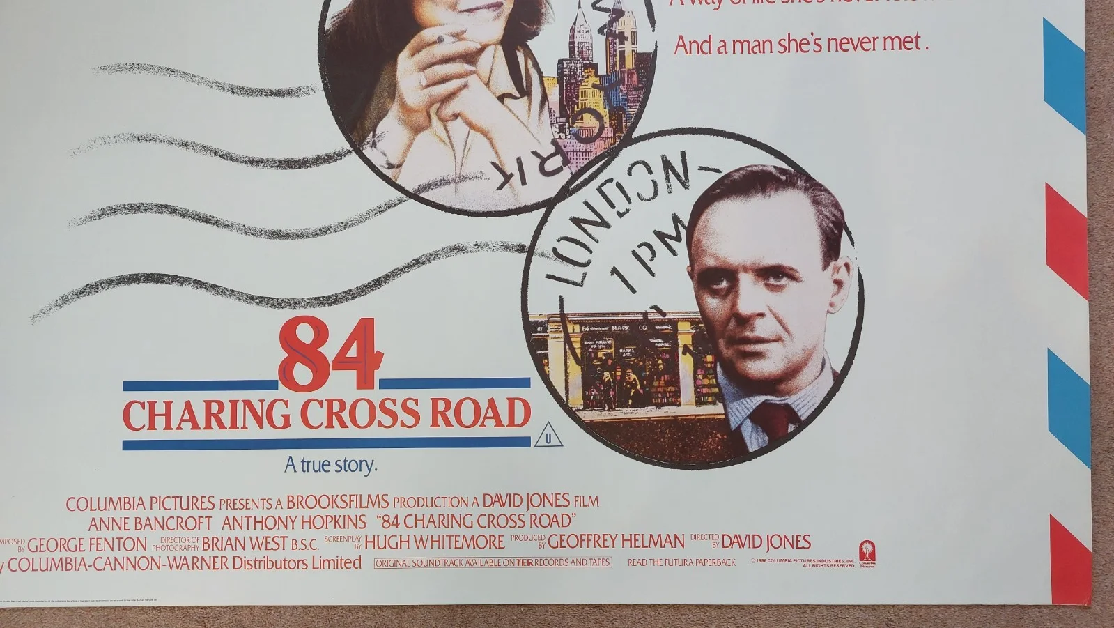 84 Charing Cross Road Original UK Quad Poster, image 4