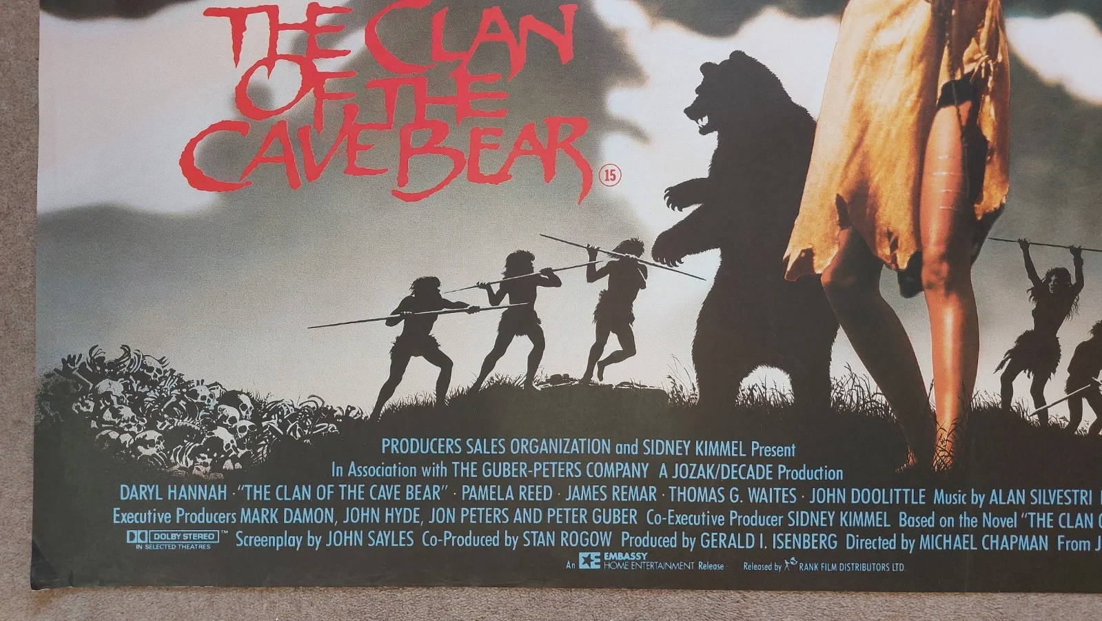 The Clan of the Cave Bear Original UK Quad Poster, изображение 3