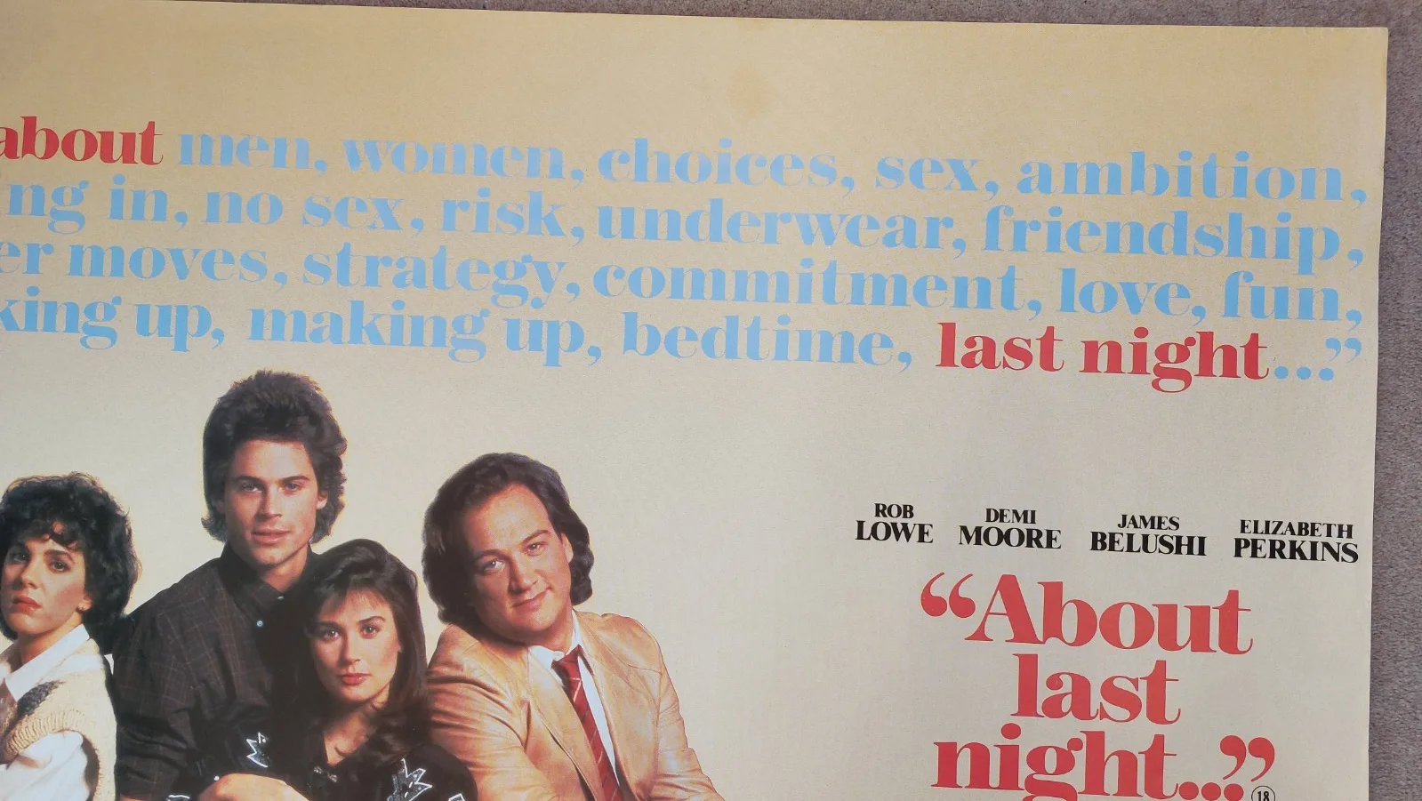 About Last Night Original UK Quad Poster, image 5