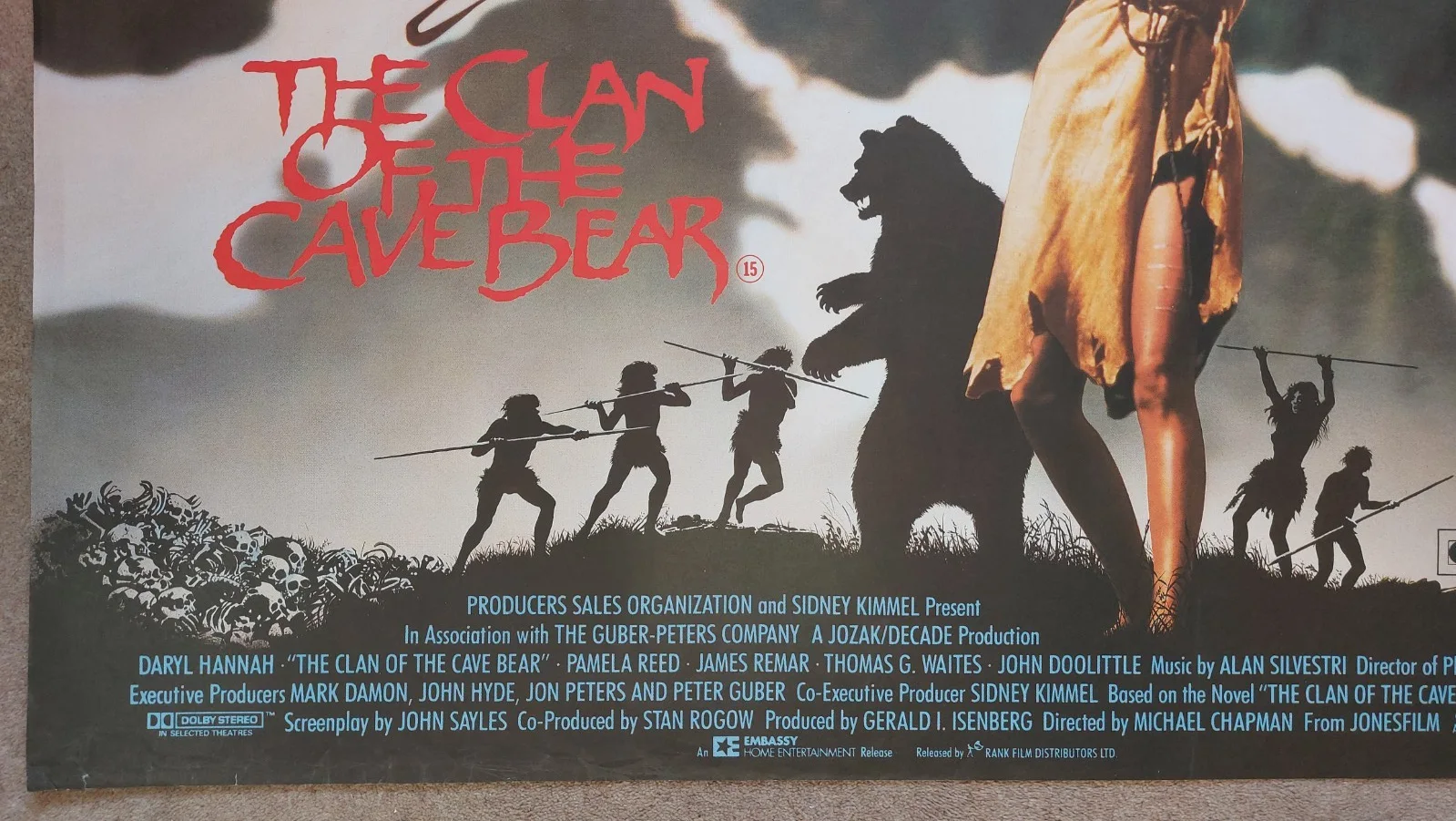 The Clan of the Cave Bear Original UK Quad Poster, изображение 3