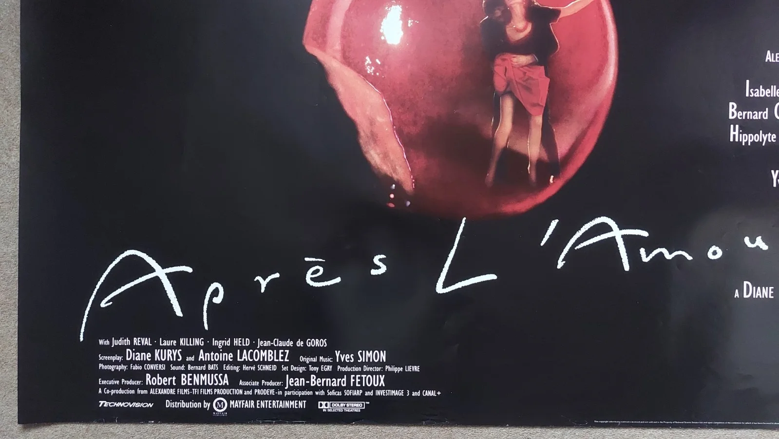 Apres L'Amour Original UK Quad Poster, image 3