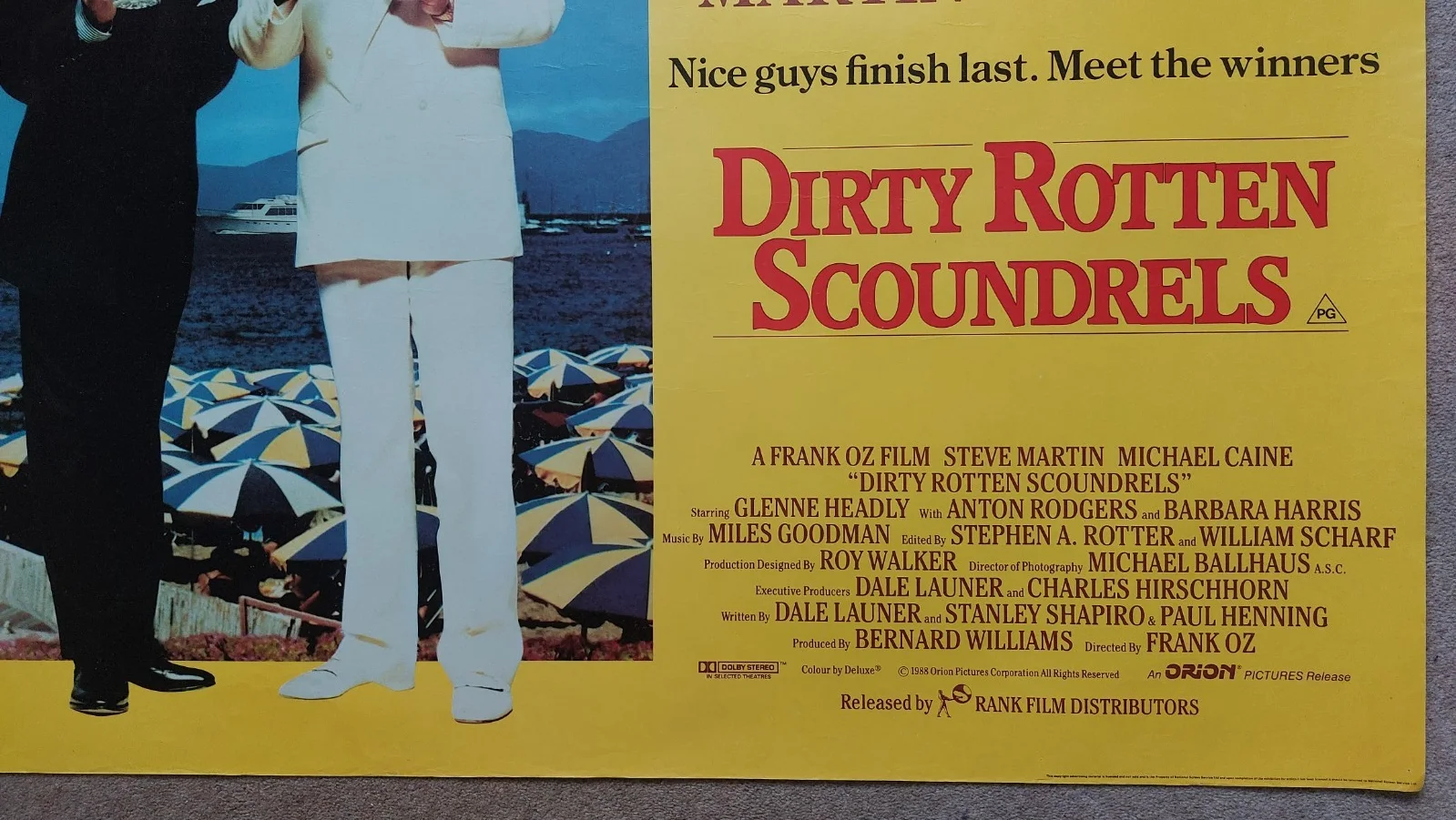 Dirty Rotten Scoundrels Original UK Quad Poster, image 4