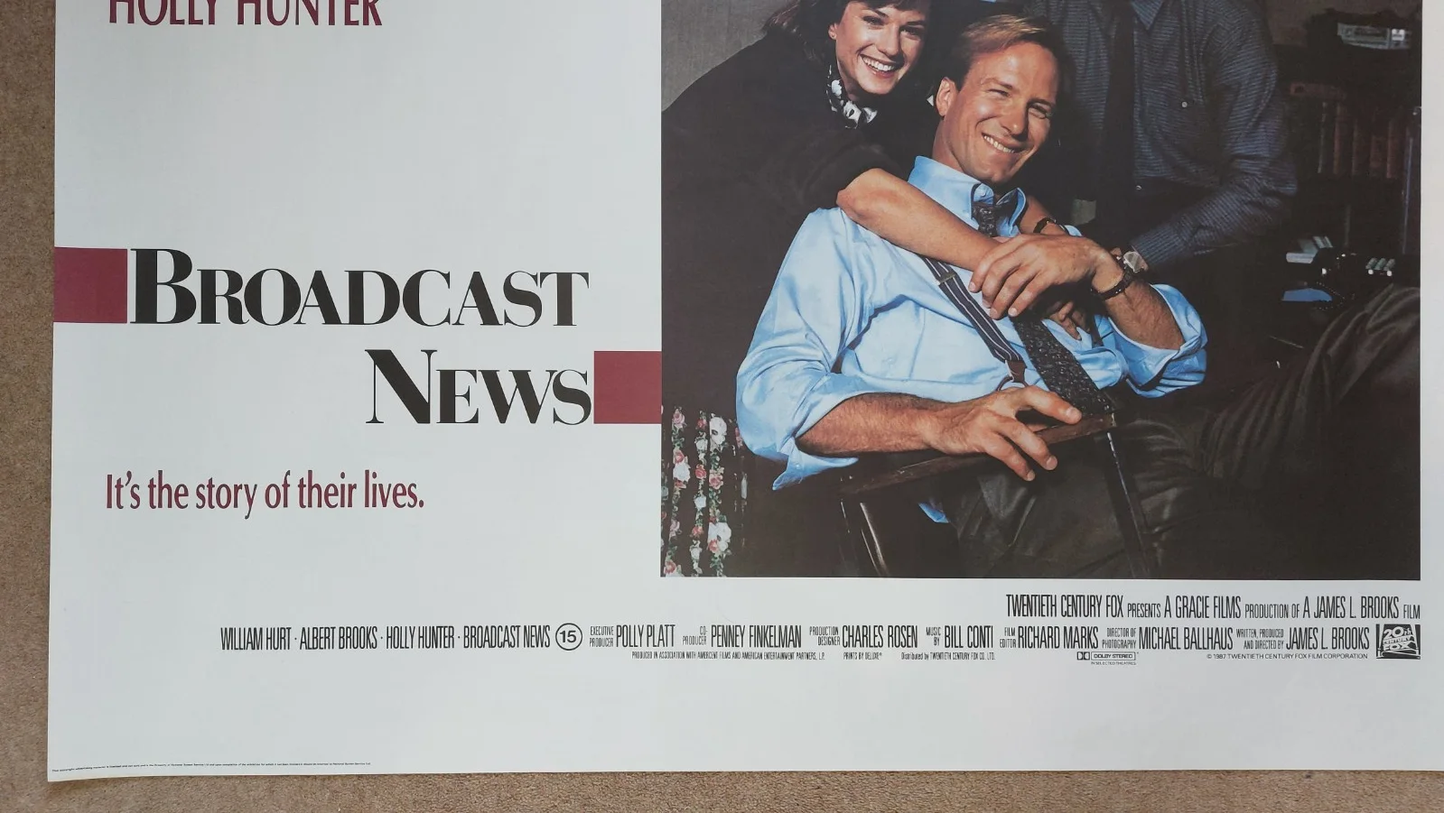 Broadcast News Original UK Quad Poster, image 3