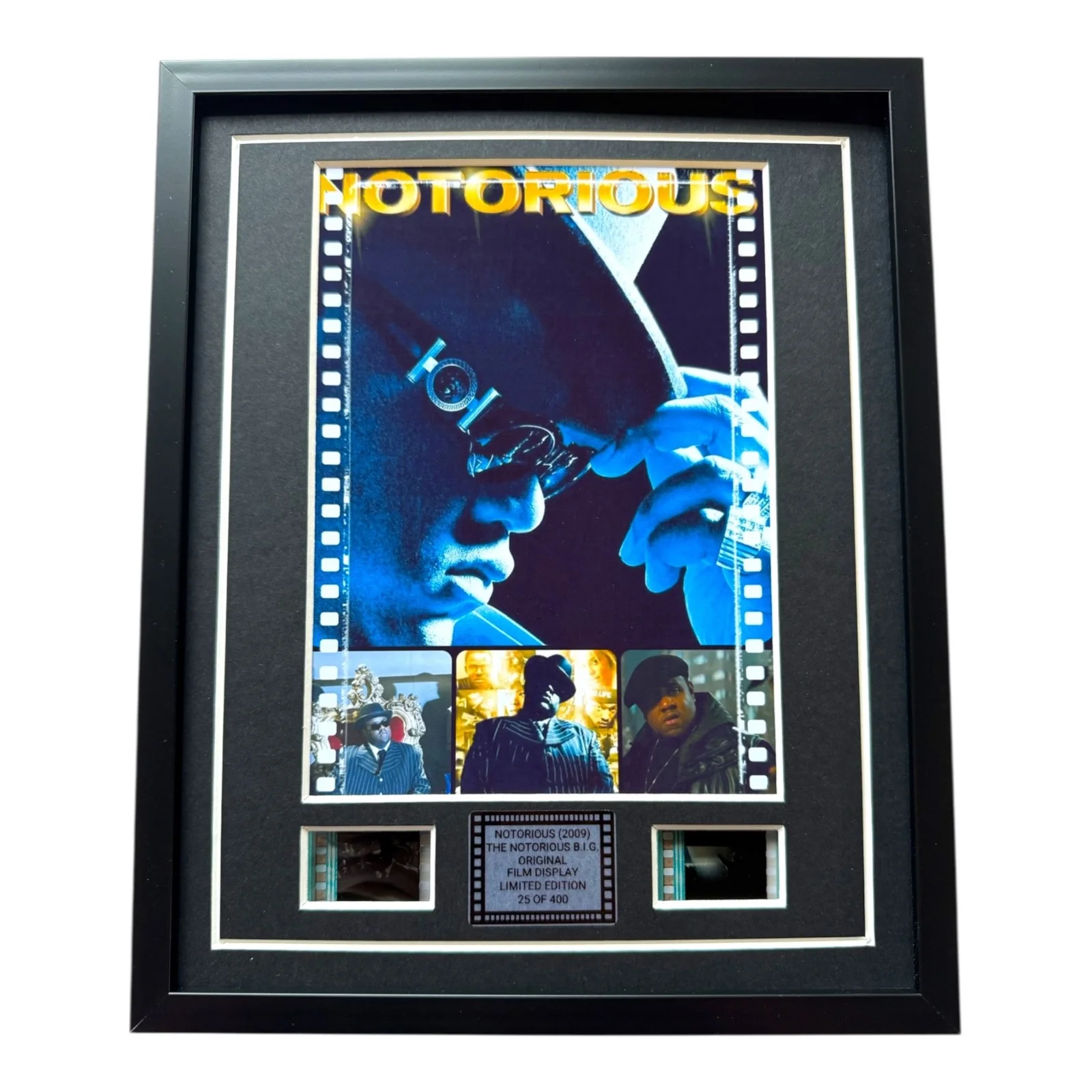 NOTORIOUS B.I.G. FILM CELLS Rare Music Memorabilia Framed Includes COA, image 2