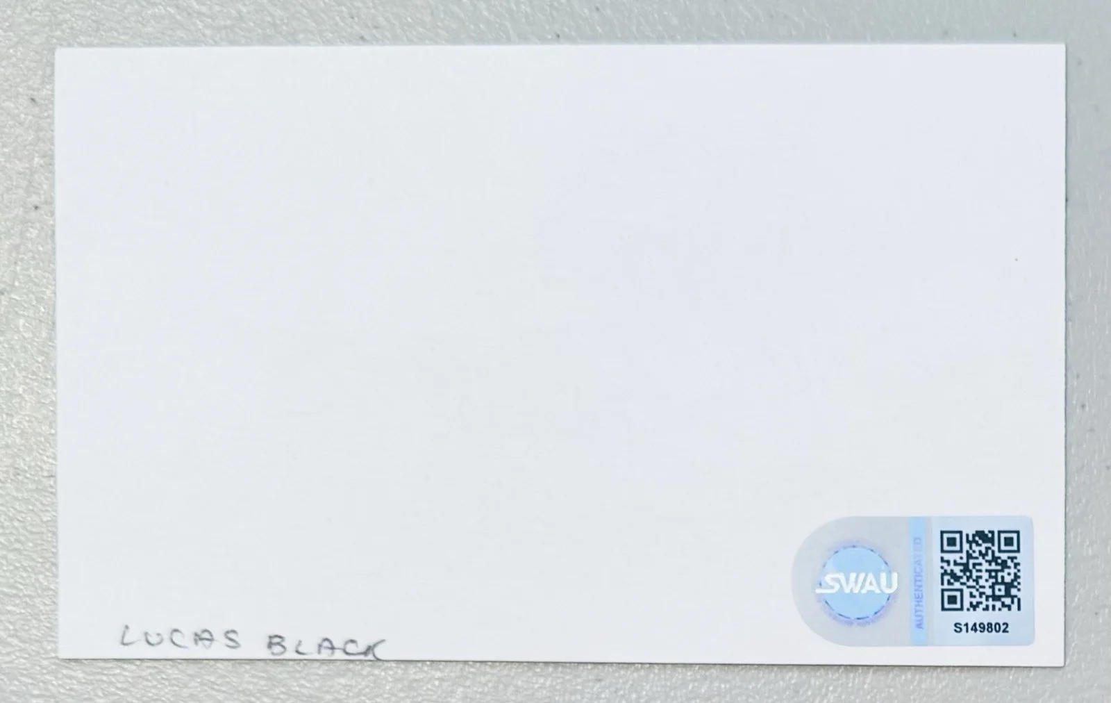 Lucas Black Signed Autographed 3x5 Card SWAU Cert Fast & Furious Jarhead 42, изображение 2
