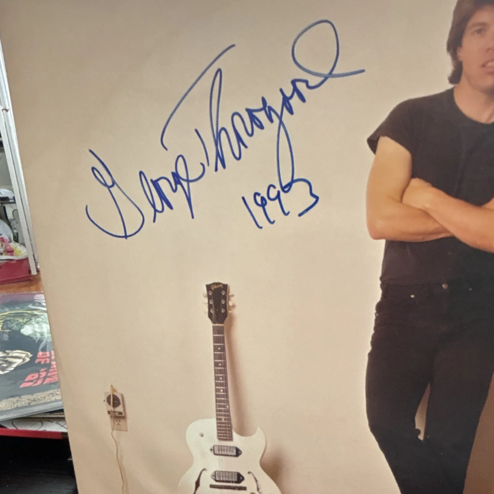 George Thorogood Autographed Vinyl Record Sleeve Beckett Authentication, image 2