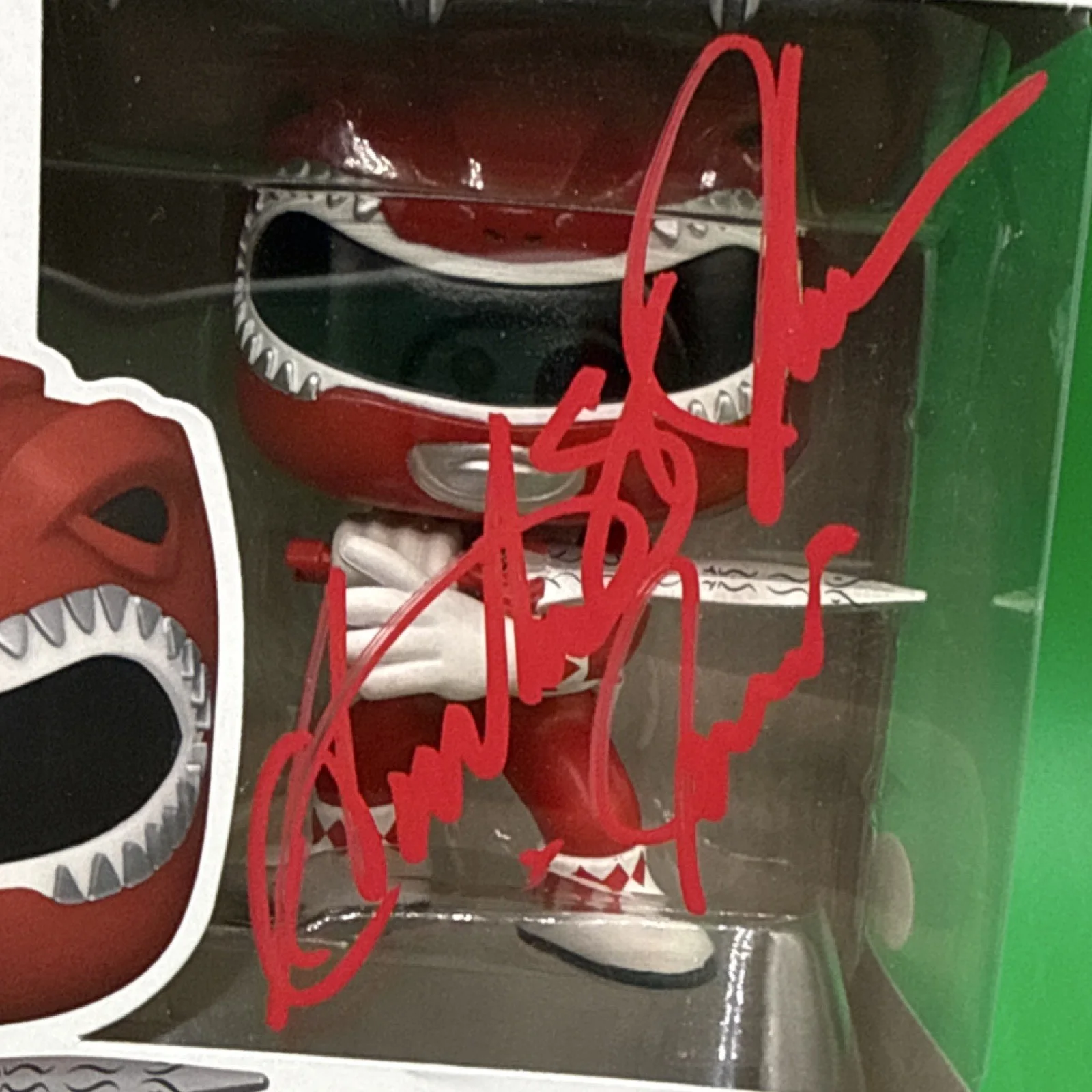 Funko Pop Power Rangers Red Ranger #1374 Signed by Austin St. John, image 2