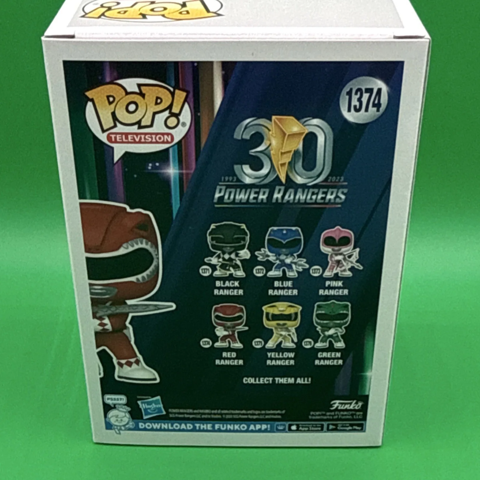 Funko Pop Power Rangers Red Ranger #1374 Signed by Austin St. John, image 4