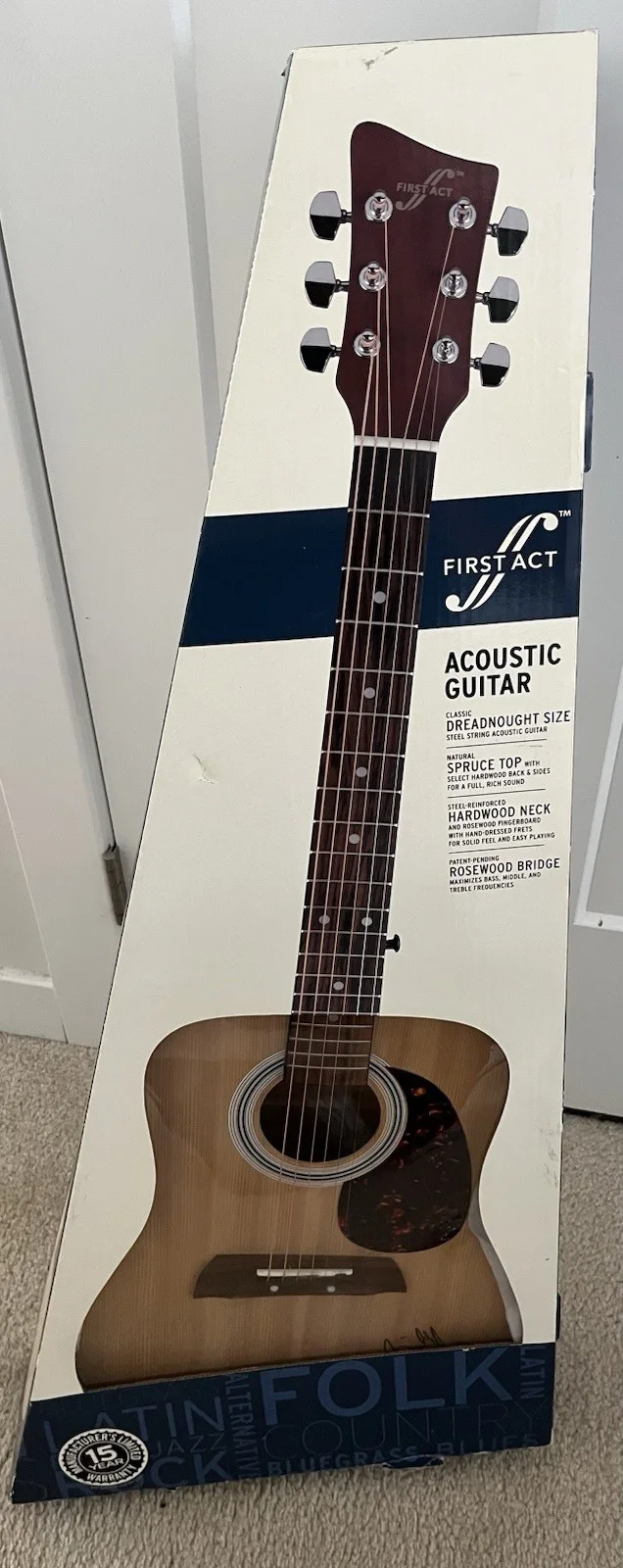 Billy Currington Autographed Acoustic Guitar, image 3